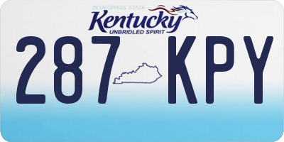 KY license plate 287KPY