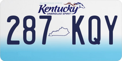 KY license plate 287KQY
