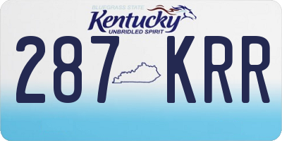 KY license plate 287KRR
