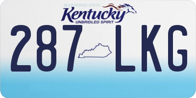KY license plate 287LKG