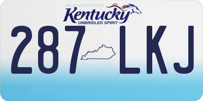 KY license plate 287LKJ