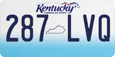 KY license plate 287LVQ