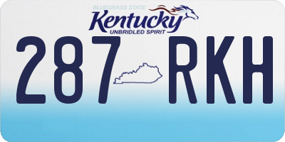 KY license plate 287RKH