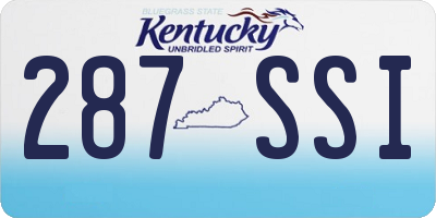 KY license plate 287SSI