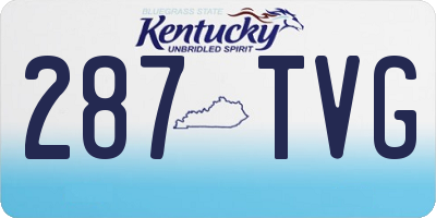KY license plate 287TVG