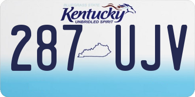 KY license plate 287UJV