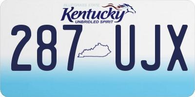 KY license plate 287UJX