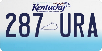 KY license plate 287URA
