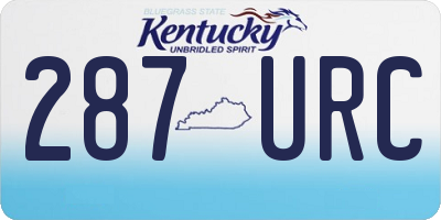 KY license plate 287URC