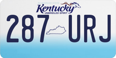 KY license plate 287URJ