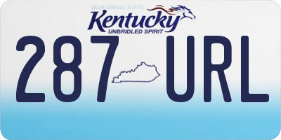 KY license plate 287URL