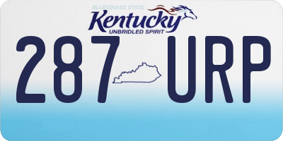 KY license plate 287URP