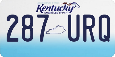KY license plate 287URQ