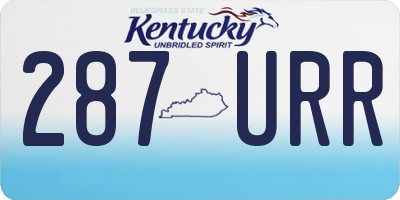 KY license plate 287URR