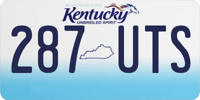 KY license plate 287UTS