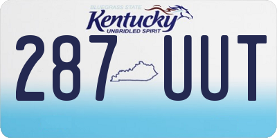 KY license plate 287UUT