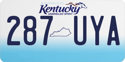 KY license plate 287UYA