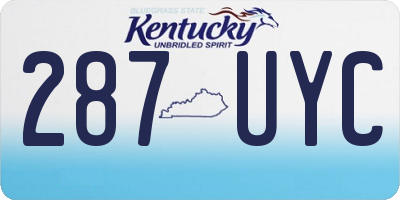 KY license plate 287UYC