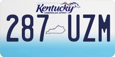 KY license plate 287UZM