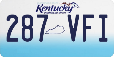 KY license plate 287VFI