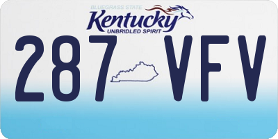 KY license plate 287VFV
