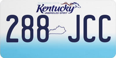 KY license plate 288JCC