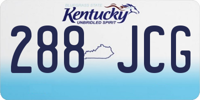 KY license plate 288JCG
