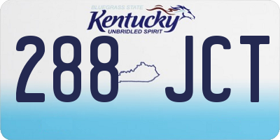 KY license plate 288JCT