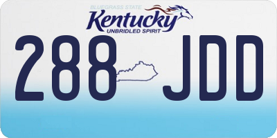 KY license plate 288JDD