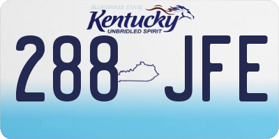KY license plate 288JFE