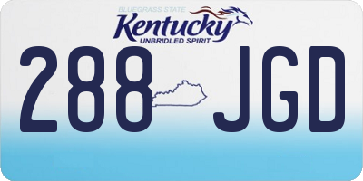 KY license plate 288JGD