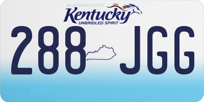 KY license plate 288JGG