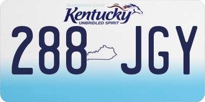 KY license plate 288JGY