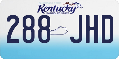KY license plate 288JHD