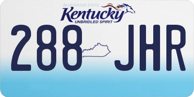 KY license plate 288JHR