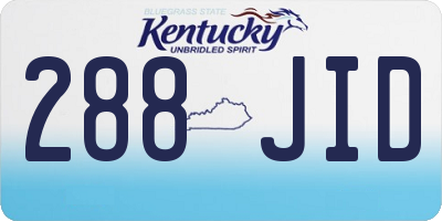 KY license plate 288JID