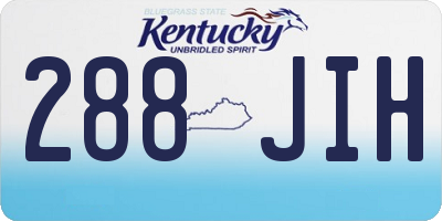KY license plate 288JIH