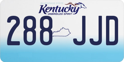 KY license plate 288JJD