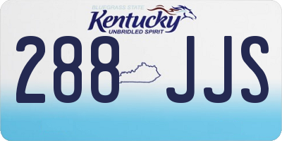 KY license plate 288JJS