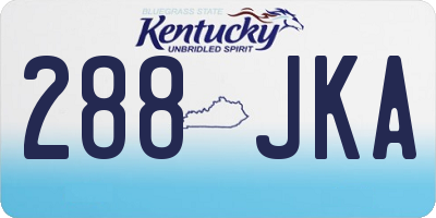 KY license plate 288JKA