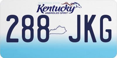 KY license plate 288JKG