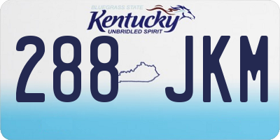 KY license plate 288JKM