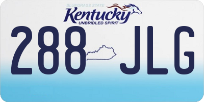 KY license plate 288JLG