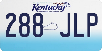 KY license plate 288JLP