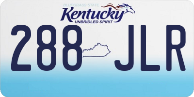 KY license plate 288JLR