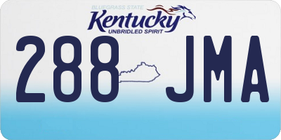 KY license plate 288JMA