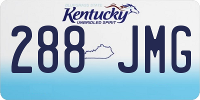 KY license plate 288JMG