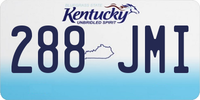 KY license plate 288JMI