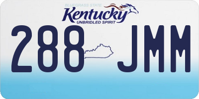 KY license plate 288JMM