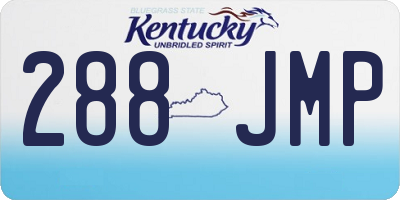 KY license plate 288JMP